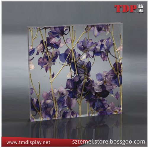 embedding polyresin craft with flower leaves beans shell grass animal branches embedment